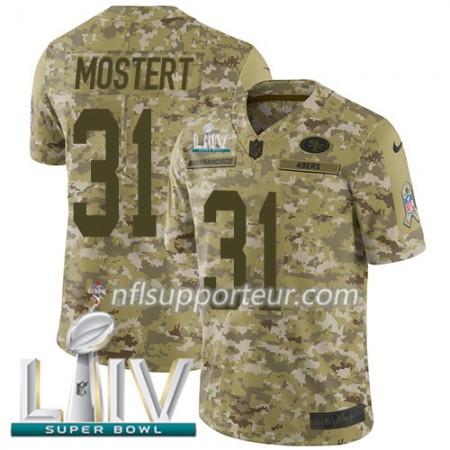 Maillot Homme San Francisco 49ers Raheem Mostert 31 Nike 2018 Salute To Service 2020 Super Bowl LIV